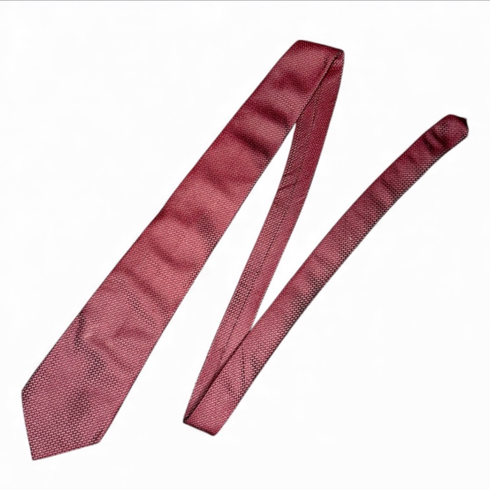 Calvin Klein Burgundy Silk Tie
